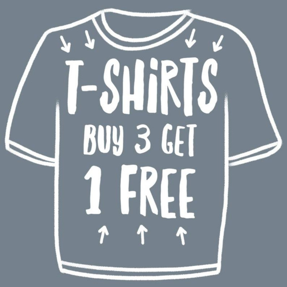 Buy Any 3 T-Shirts, Get 1 Free! - Picture 1 of 1